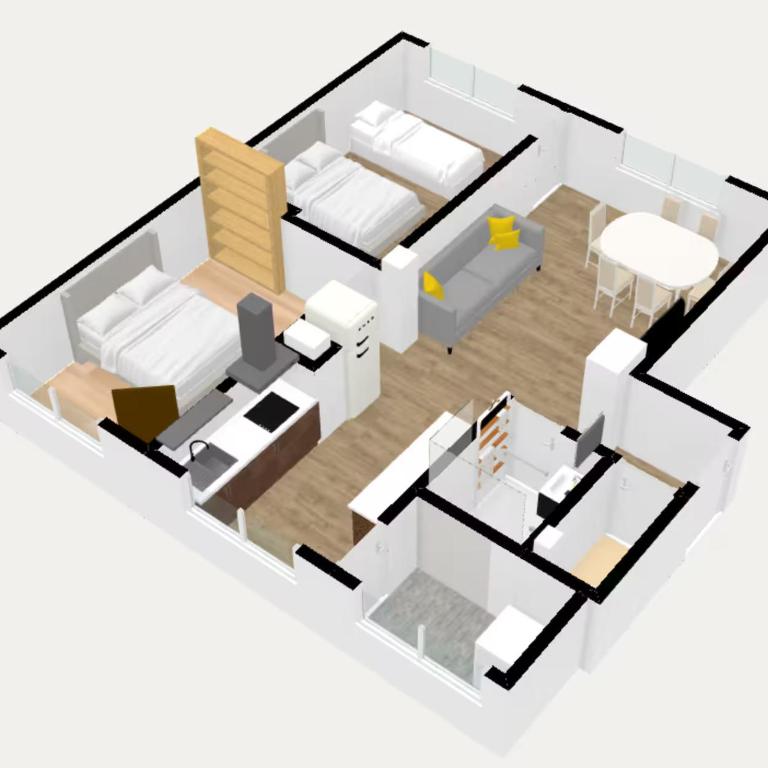 L'aube Climatisation Parking 2 chambres - Two-Bedroom Apartment - 54