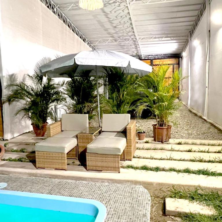 Casa Greemat 3Habs con AC, piscina y a pasos del mar - Three-Bedroom House - 20