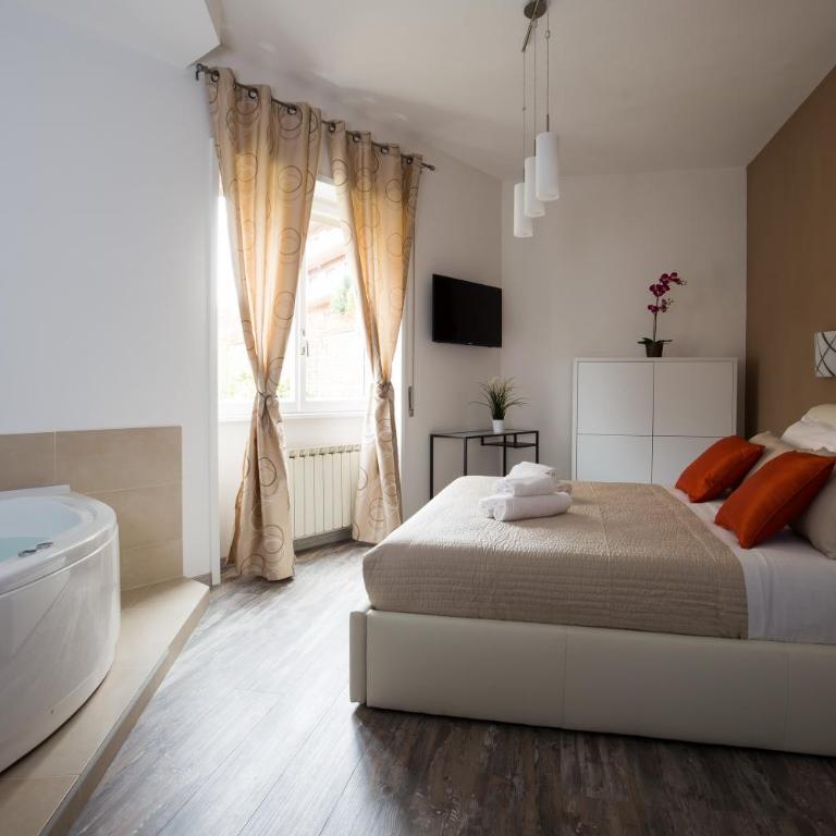 Luxury House Vaticano - Camera Queen con Vasca Idromassaggio - 11