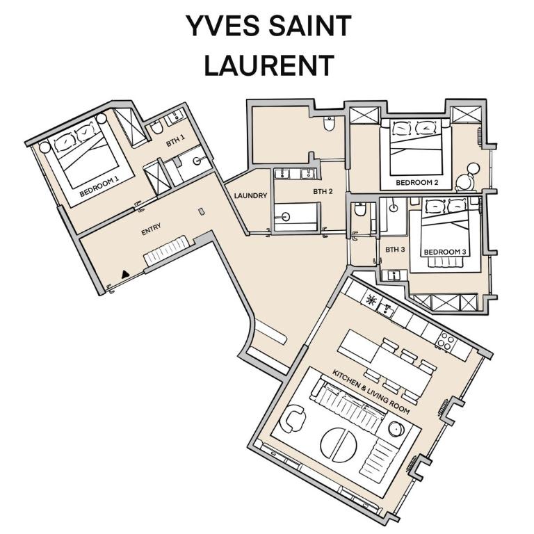 TheLander - Serviced Apartment in Champs Elysées - Three-Bedroom Apartment - 35