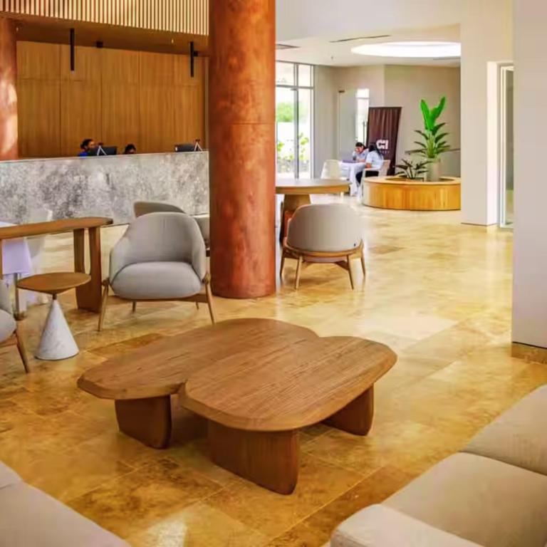 Apto Lujo Vista Mar Piscina AC WIFI Playa a 3 min en Santa Marina - One-Bedroom Apartment with Balcony and Sea View - 34