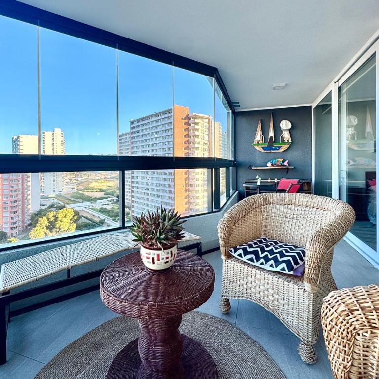 Concón A pasos de la Playa , Vista al Mar - Two-Bedroom Apartment - 8
