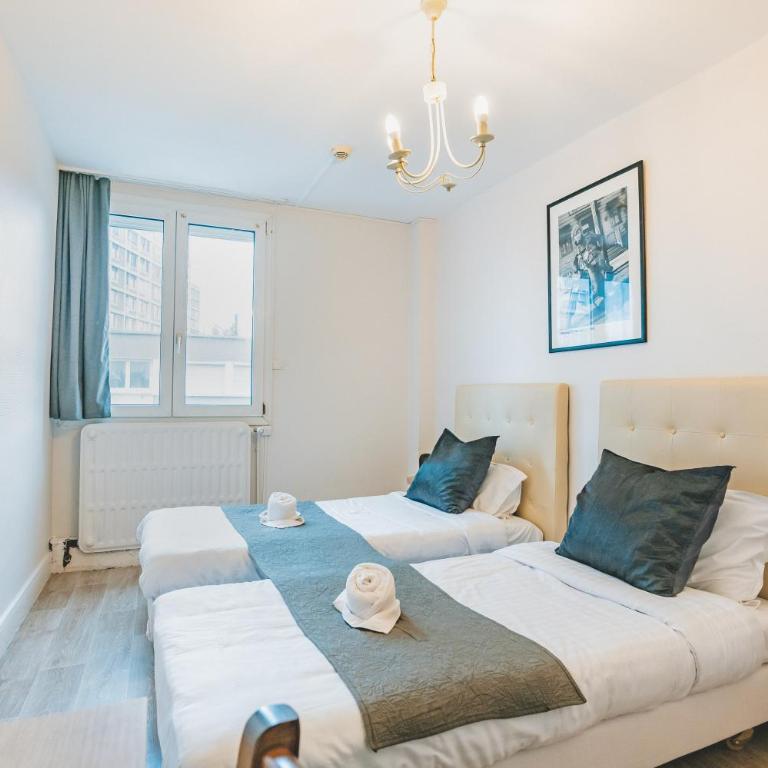 Le Faidherbe Hotel Coeur de ville-Plages -Nausicaa Billetterie-Q-Park - Chambre Lits Jumeaux - 3