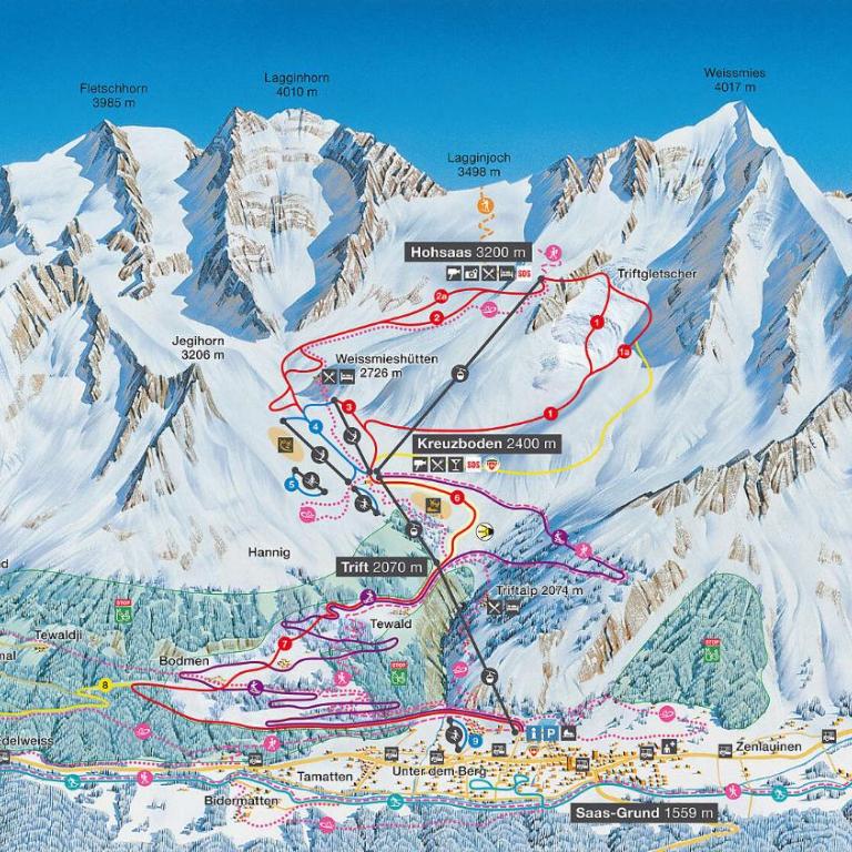 Haus Silence - Berge & Sonne im Saastal Ski Wandern Familie Haustiere - Apartment mit 1 Schlafzimmer - 22