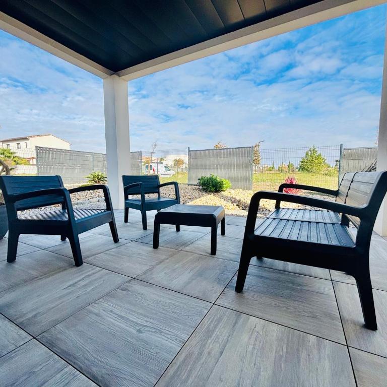 Villa Palmiers 5 min de la Mer, confortable 4 Personnes, parking free, - Two-Bedroom Villa - 33