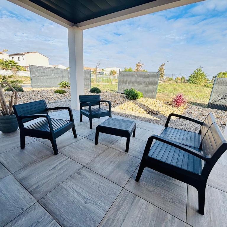 Villa Palmiers 5 min de la Mer, confortable 4 Personnes, parking free, - Two-Bedroom Villa - 19