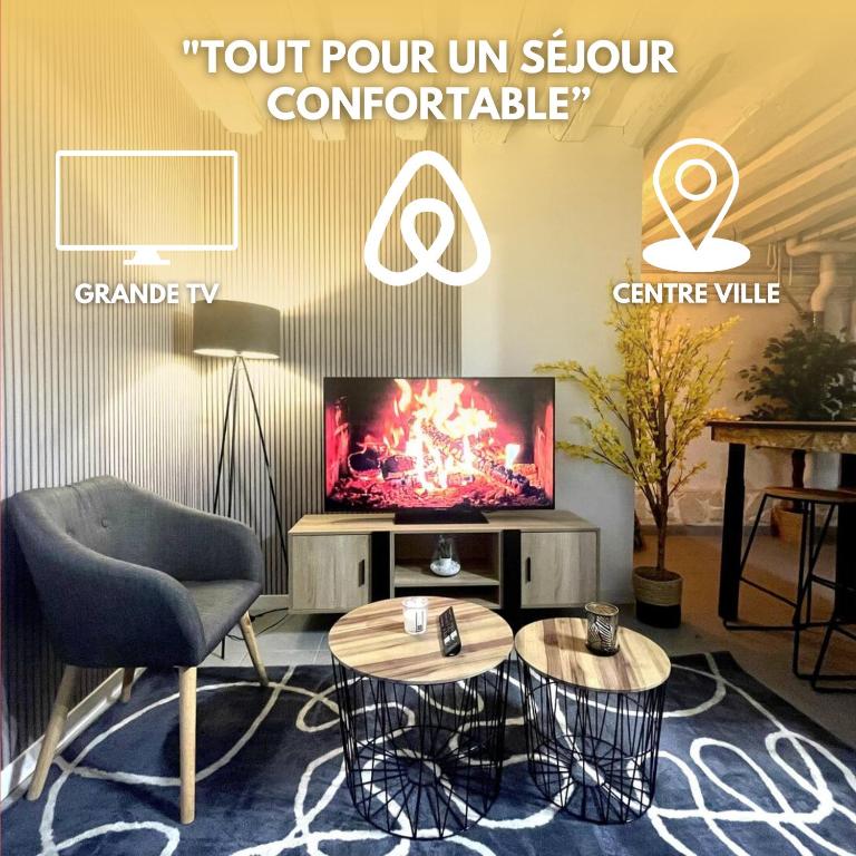 Maison de ville plein centre Rouen - TV 4K connecté - Patio - Wifi Fibre - 4 grande chambres - Proche parking gratuit - Lave Vaisselle - Lave linge - Appartamento - 2