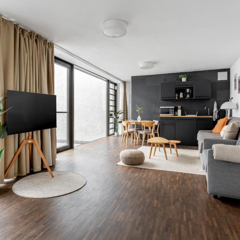 Global Living - Design Apartment I Rathausplatz I Kitchen I Augsburg - Appartamento Deluxe - 14