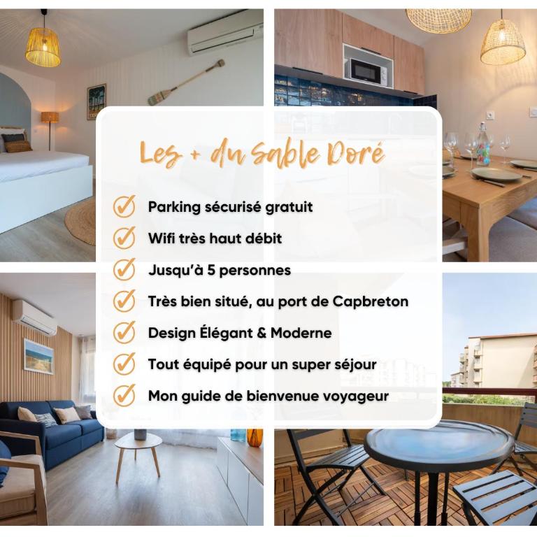 Le Sable Doré, Port & plage à pied - Piscine - Clim - Parking - Appartement 1 Chambre - 5