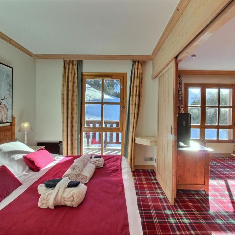 ARC 1950, Appartement 1 chambre, 4 personnes, Exposition Sud, SAUNA, HAMMAM, JACUZZI, PISCINE - Apartamento de 1 dormitorio con balcón y vistas a la montaña - 1