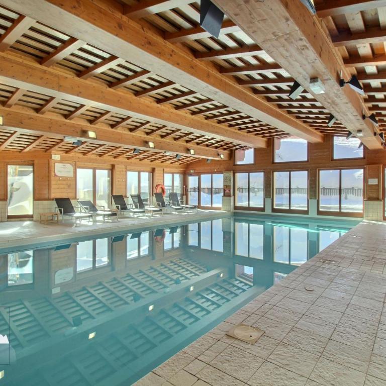 ARC 1950, Appartement 1 chambre, 4 personnes, Exposition Sud, SAUNA, HAMMAM, JACUZZI, PISCINE - Apartamento de 1 dormitorio con balcón y vistas a la montaña - 20