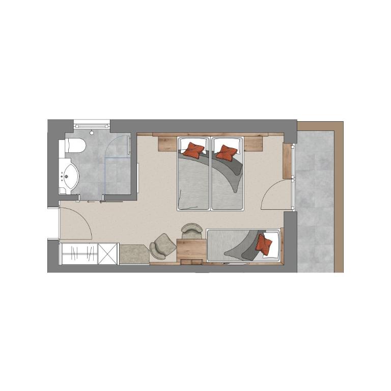 Hotel Garni Entstrasser - Double Room with Extra Bed and Balcony - 9