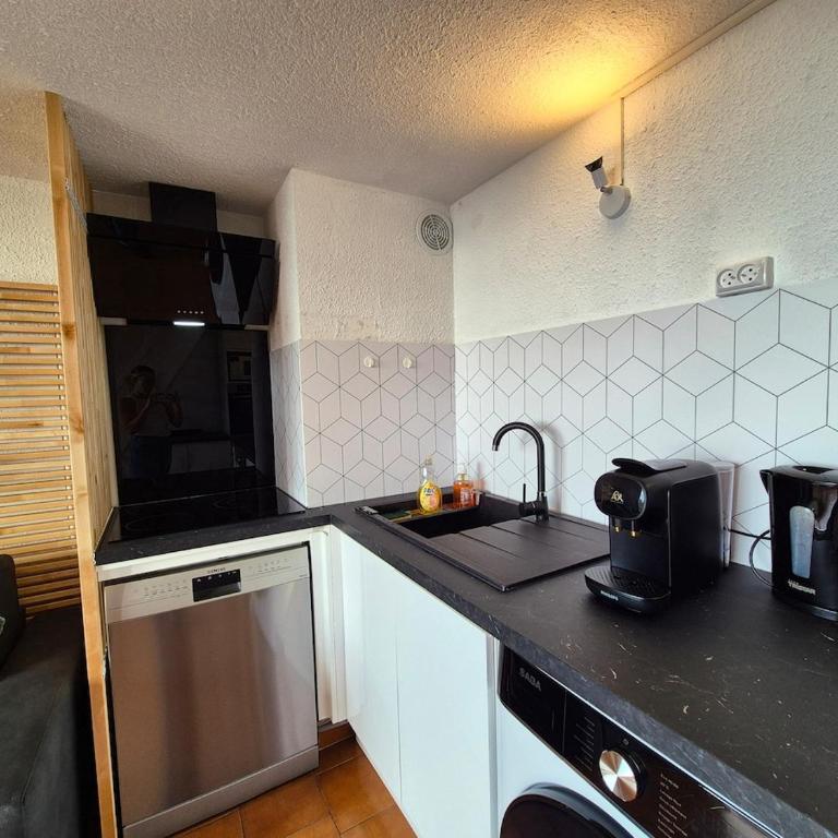 T2 vue mer, piscine et place de parking - Appartamento con 1 Camera da Letto - 5