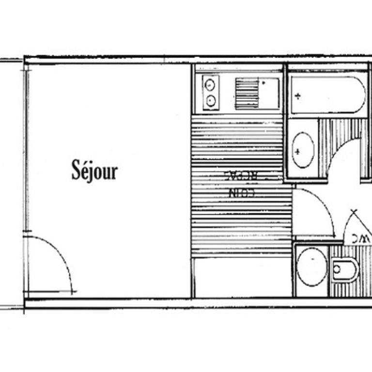 Studio cabine aux Saisies, 5 pers, balcon sud - Studio - 6