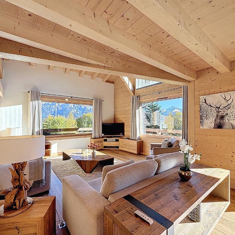 Duplex neuf avec terrasse face au Mont Blanc, 3 chambres et mezzanine, à 3 km du centre de Combloux - Appartement 3 Chambres - 9