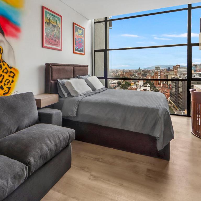 Apartaestudio Moderno en Edificio 33DC, Centro Internacional Bogotá, WiFi y Ubicación Premium - Apartamento de 1 dormitorio - 1