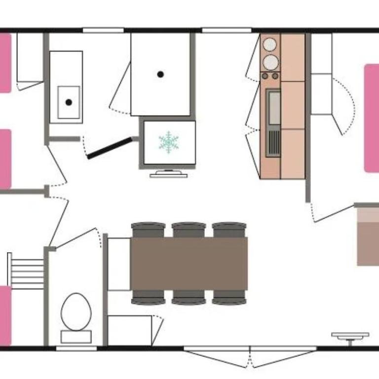 Camping 4 étoiles - Piscine - ccaaeah - Mobile Home 3 - 5