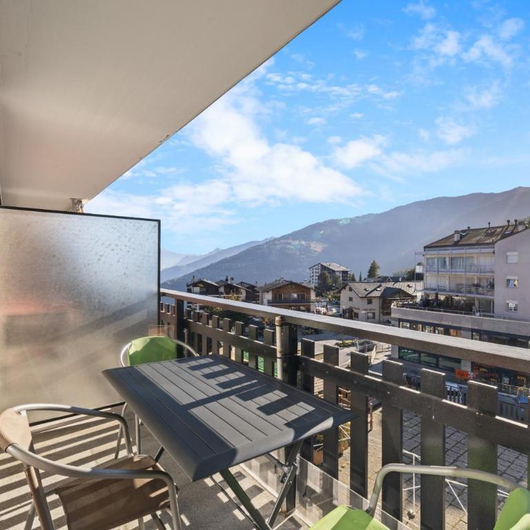 Les Bouleaux D1 - 2-4 pers - centre station - Studio mit Bergblick - 14