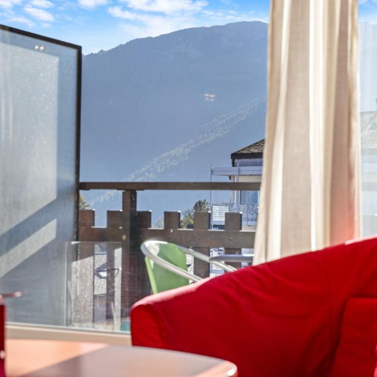 Les Bouleaux D1 - 2-4 pers - centre station - Studio mit Bergblick - 19