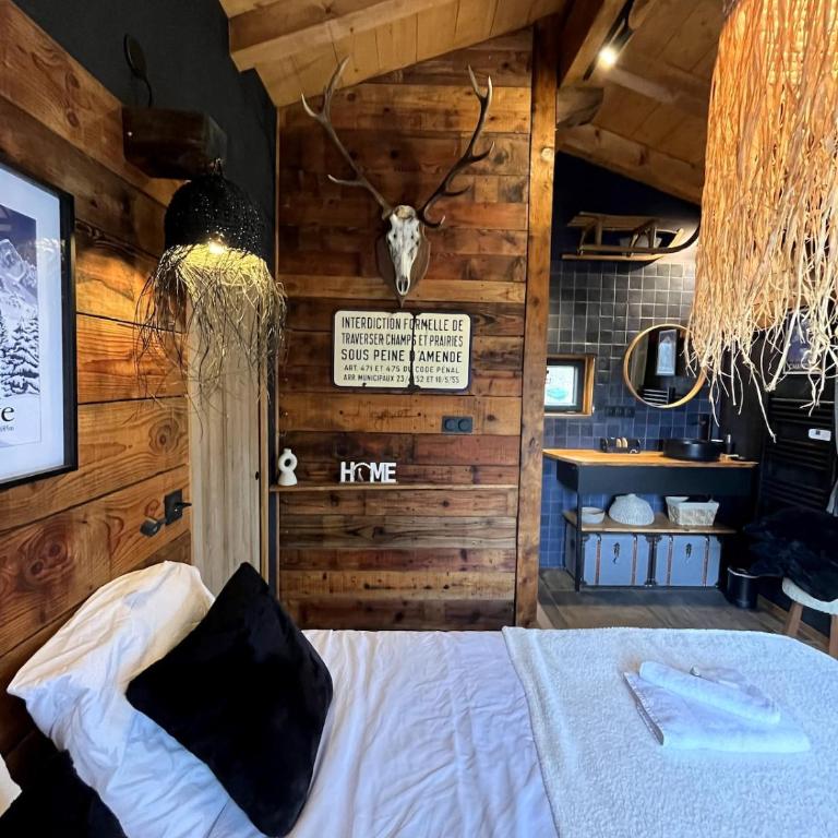 Chalet ski-in-out face au MontBlanc & Bain nordique - Chalet mit 2 Schlafzimmern - 14