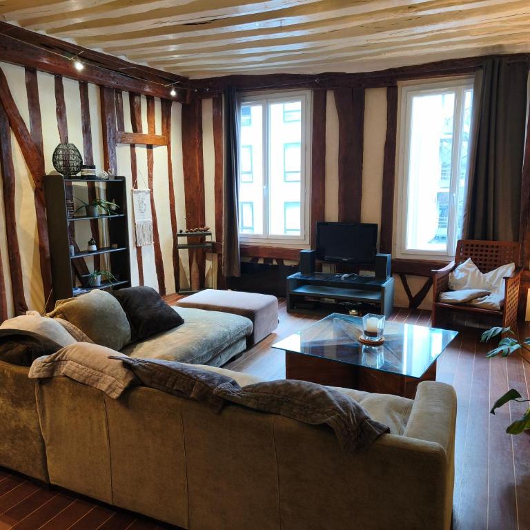 Le Vieux Palais Hypercentre Rouen, Place Vieux Marché - Linge & Ménage Inclus - Apartment mit 1 Schlafzimmer - 17