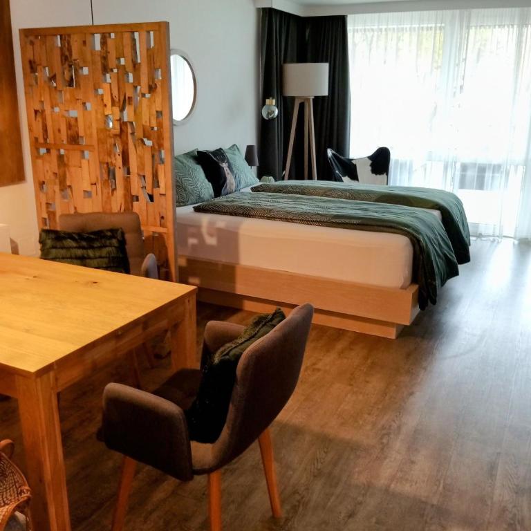 Maurers Schlierseetraum 6, Studio 455 mit 42 qm neu renoviert, Erdgeschoss mit eingezäunter Terrasse in ruhiger Lage am Kirchbichlweg 8 - Apartment mit 1 Schlafzimmer - 1