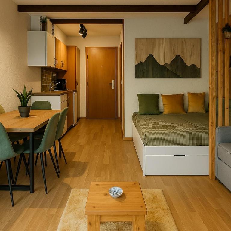 Studio alpin & central Ovronnaz avec parking - Familienstudio - 10