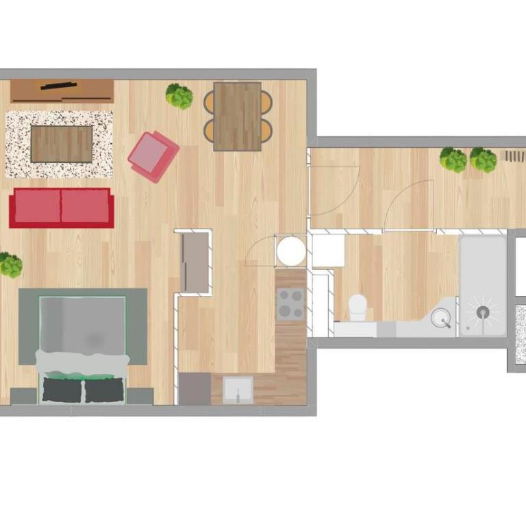 Studio 2 personnes | 5 min de la télécabine | Rés.Méri-Bellecombe - Maison de Vacances - 12