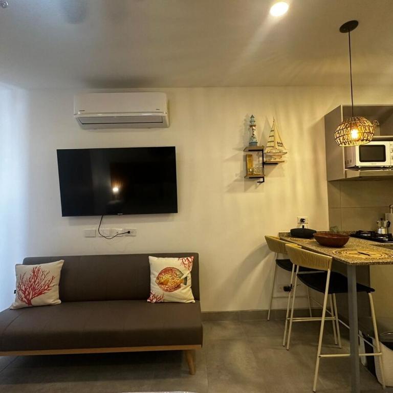 New luxury studio apartment with ocean view, Santa Marta - One-Bedroom Apartment with Balcony - 11