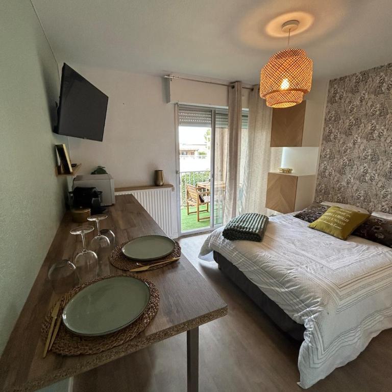 studio de la lagune piscine parking - Appartement 1 Chambre - 9