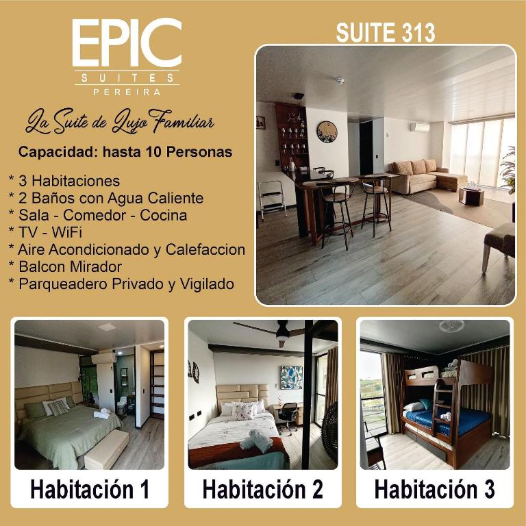 Epic Suite 313 Family Deluxe Airport 3 Rooms 10Pax - Three-Bedroom Apartment Suite - 3