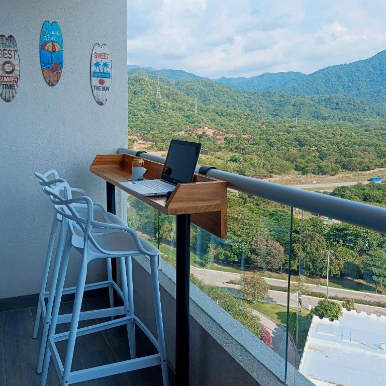 Moderno, vista al mar, AC, Wifi200MB,5Min Aeropuerto - One-Bedroom Apartment - 15
