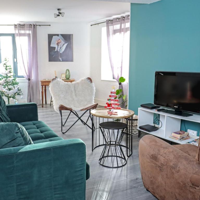 Les Gîtes de Laure - L'Or Vert, Appartement avec Vue sur le Château, Parking Privé, Climatisation, à 160 m de la Cité Médiévale - Apartment mit 2 Schlafzimmern - 1