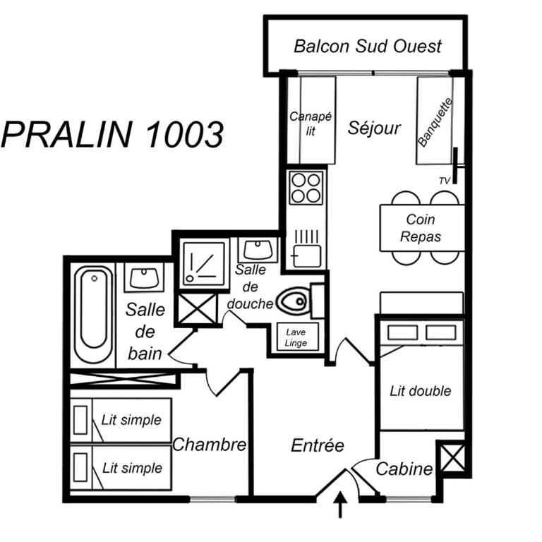 Appartement lumineux, idéal pour famille, skis aux pieds - Appartement 1 Chambre - 11