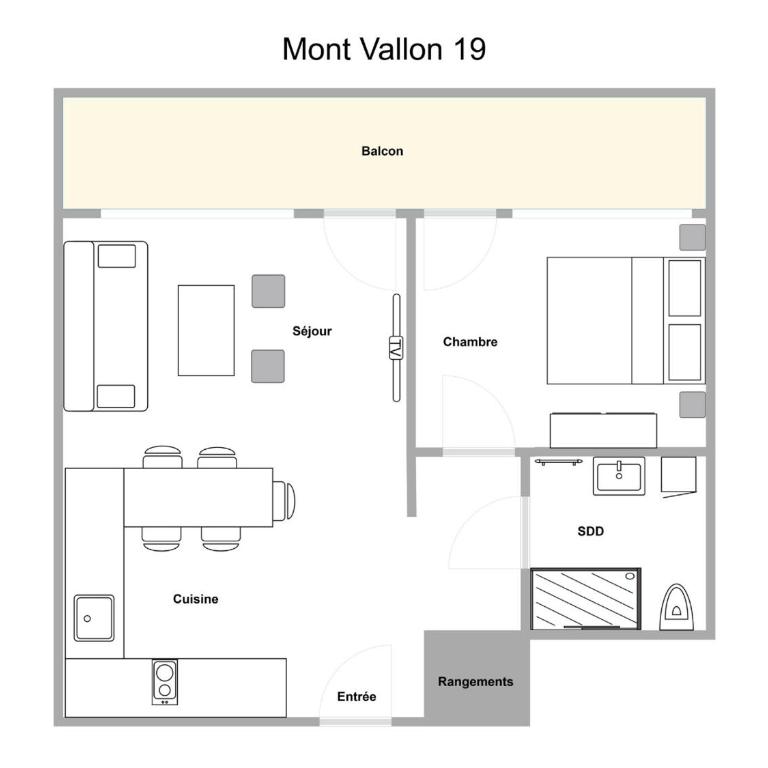 Charmant 2 pièces rénové, plein sud, 4 pers., Méribel - FR-1-182-268 - Apartamento - 18