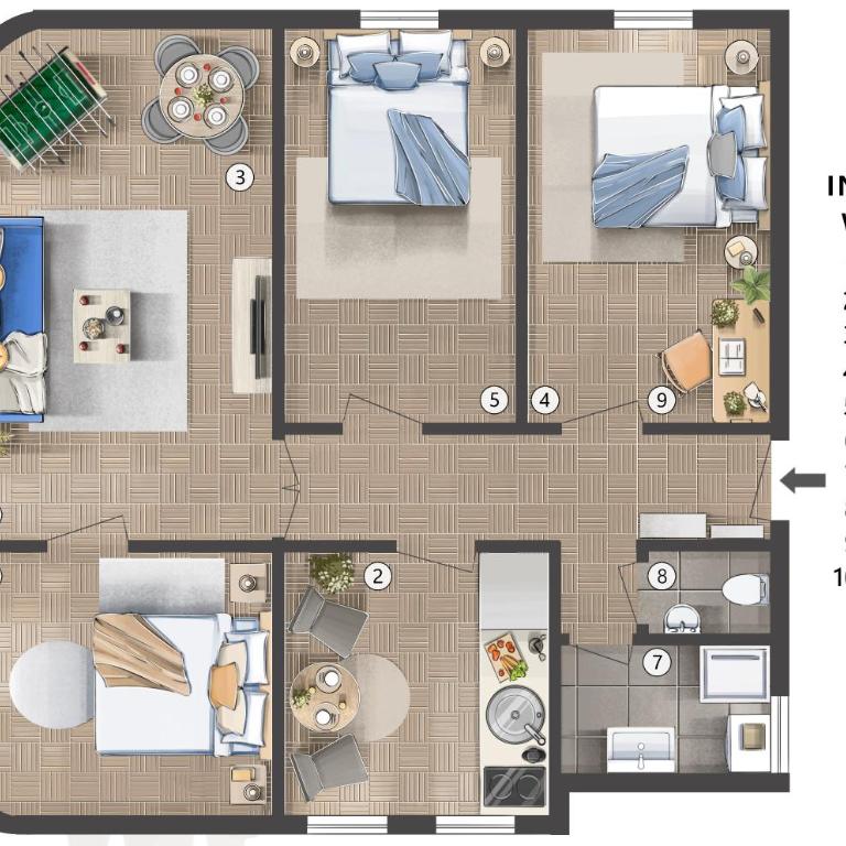 Indigo Spirit with Terrace & Foosball Old Town - Three-Bedroom Apartment with Balcony - 7