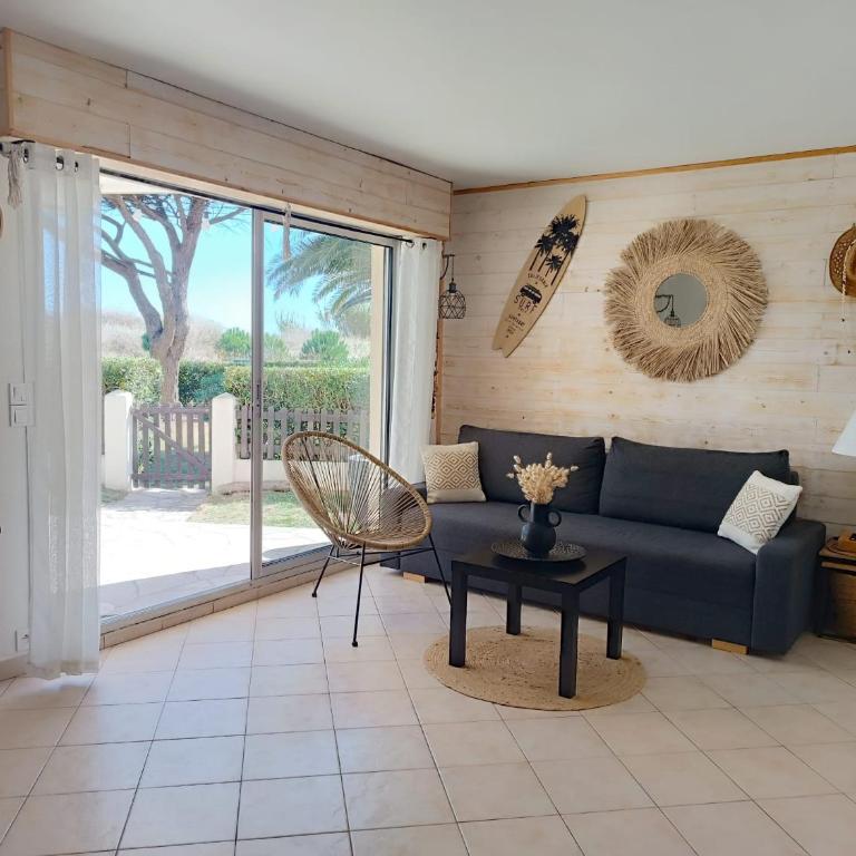 LES CAPITELLES 5 - Accès direct à la plage depuis le jardin - T2 avec cabine - 6 pers - jardin - Piscine - parking - Appartamento con 2 Camere da Letto - 1