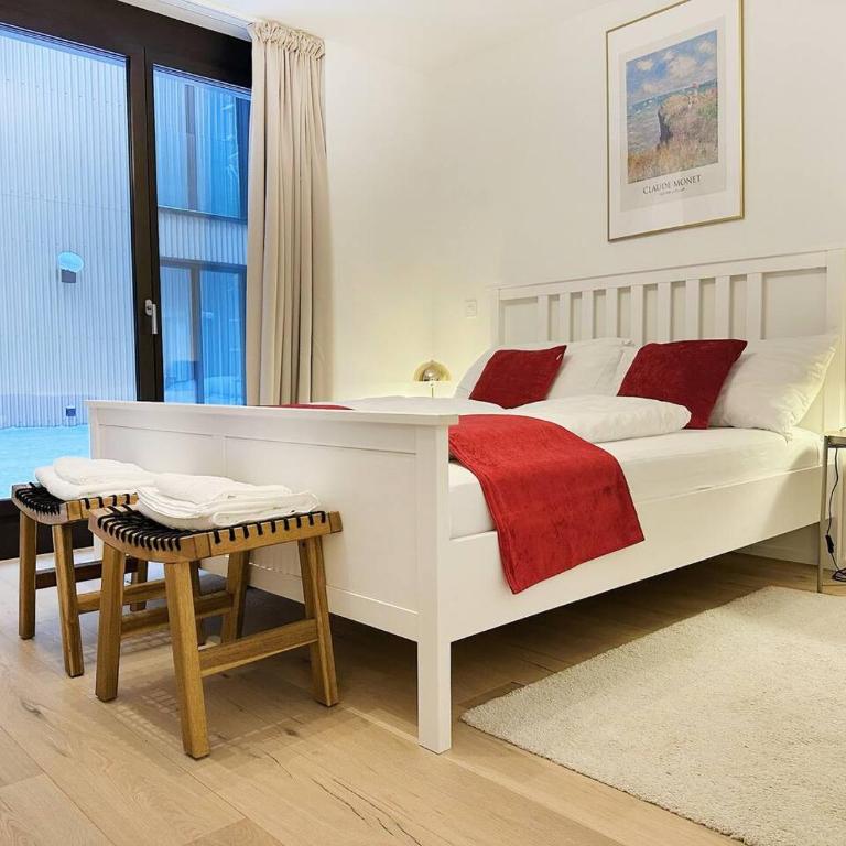 Mountain View Luxury Apartment at Interlaken West Station with Balcony, AC and BBQ - Apartment - 17