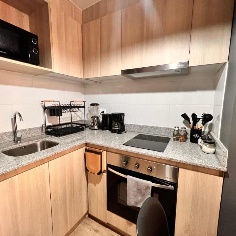 Piscina, Parrilla, Wifi y a pasos del metro Santa Isabel - One-Bedroom Apartment - 13