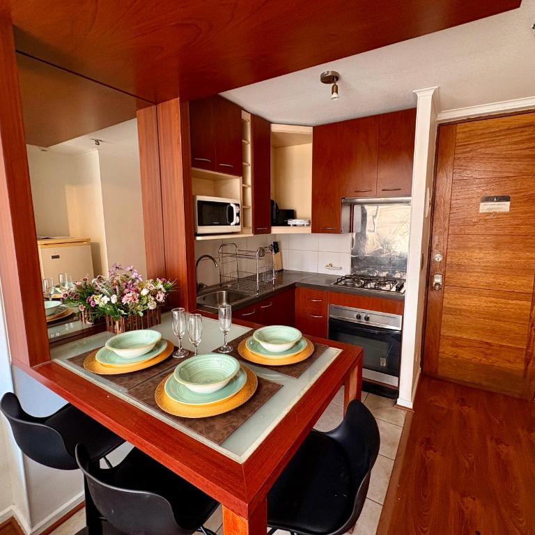 Moderno Apartamento a pasos del Metro y Museo Bellas Artes, Cerro Santa Lucia, Barrio Lastarria - One-Bedroom Apartment - 1