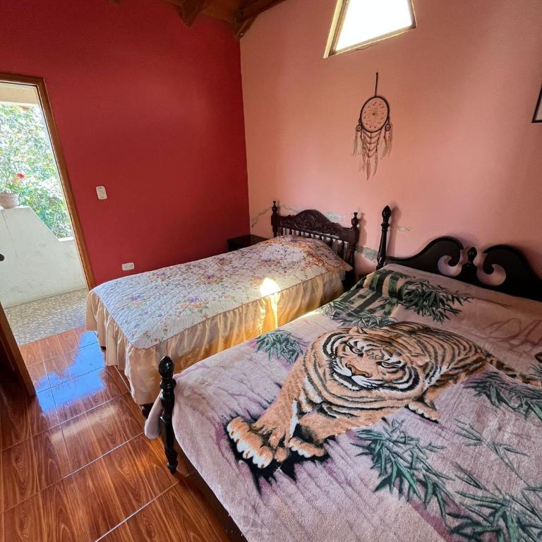 Pakarina Hospedaje Familiar - Habitación Doble con vistas al jardín - 2 camas - 2