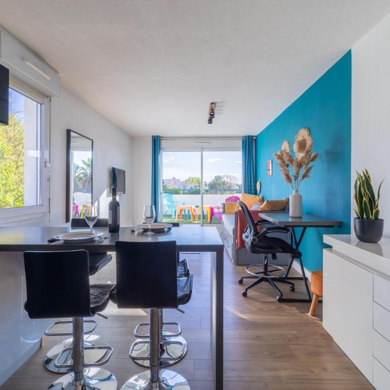 Terrasse de la pompignane - T2 lumineux plein sud - Apartment mit 1 Schlafzimmer - 3