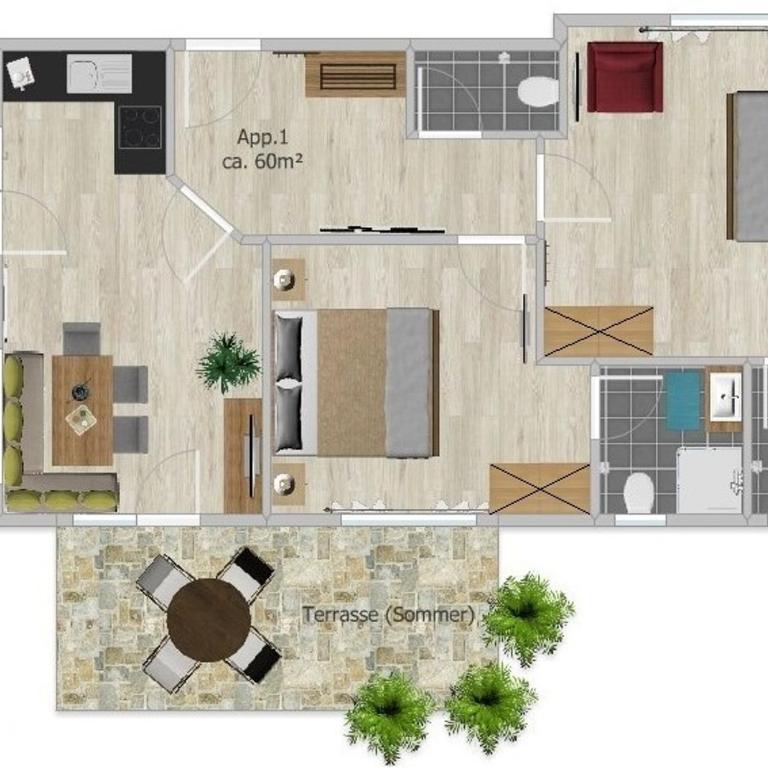 Haus Gumpold 2 - Apartment mit 2 Schlafzimmern und Terrasse - 1