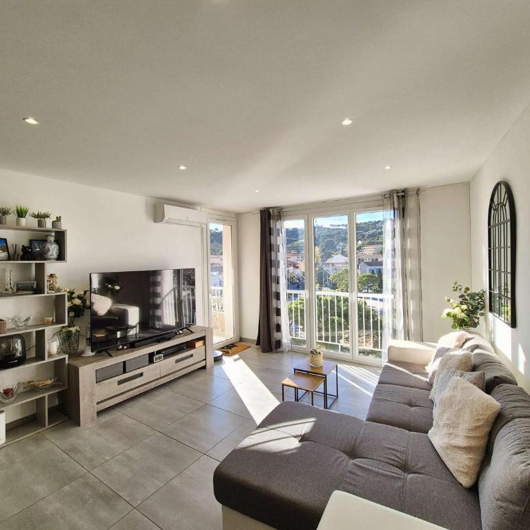 Vue mer, climatisation, plages et commerces à pied - Appartamento con 1 Camera da Letto, Balcone e Vista Mare - 4