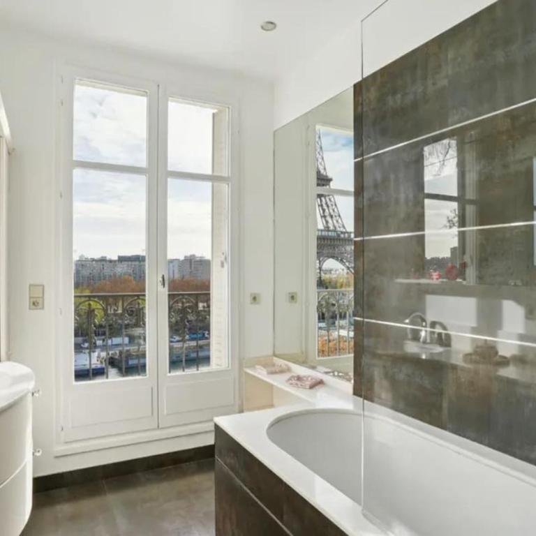View on Eiffel Tower Seine and Main Monuments - Appartement - 7