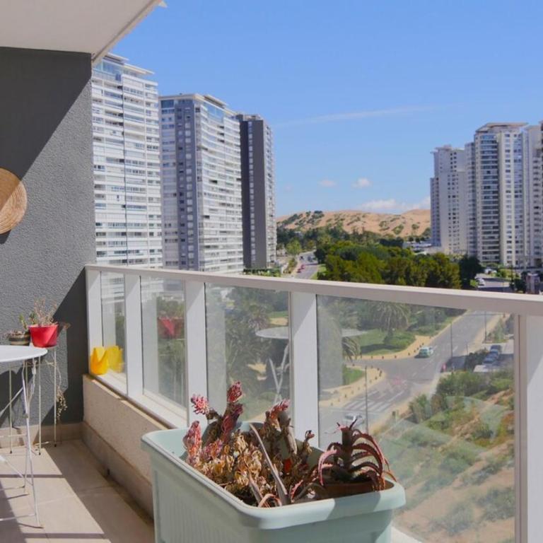 Concón - Apartment con piscinas, terraza y buena vista - One-Bedroom Apartment - 24