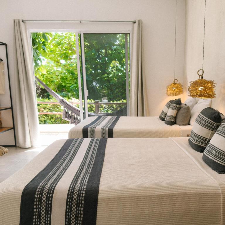 Hotel Aires Bacalar - Habitación con 2 camas grandes - 5