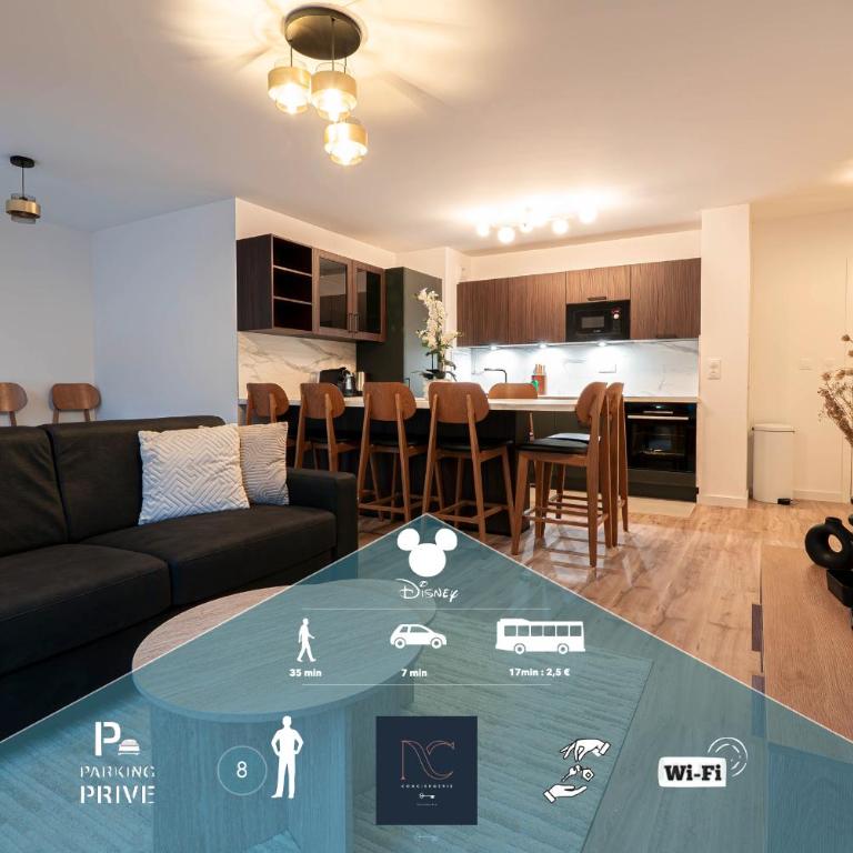 Disneyland Paris, 8pers, Parking, Wifi - Appartement 2 Chambres - 1