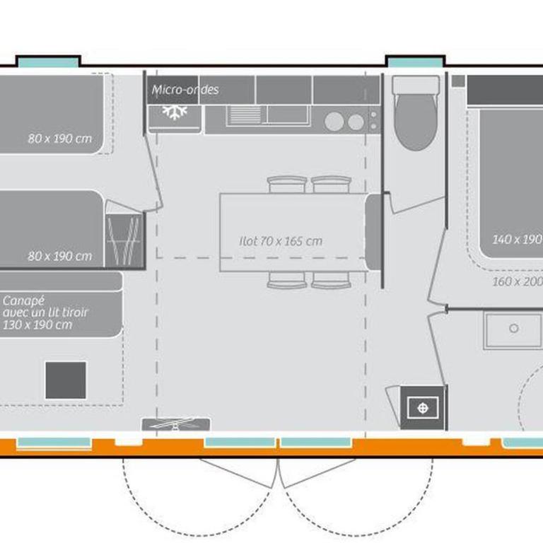 Mobil-home sur pilotis avec terrasse - API-1-52-1009 - Mobile Home - 9