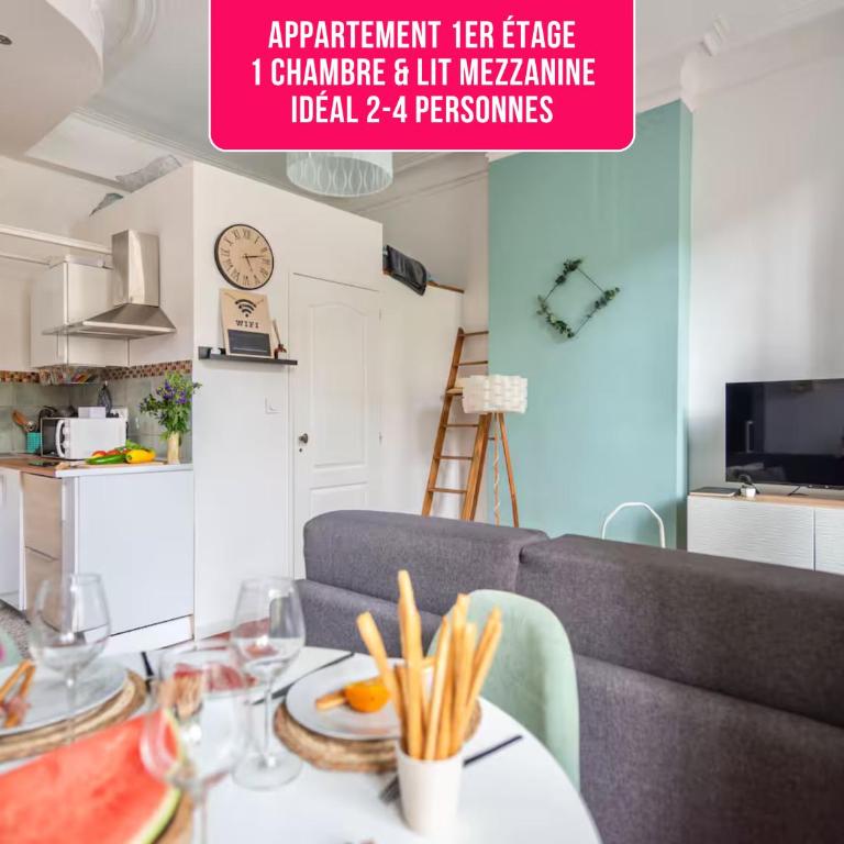 Le Garibaldi - Idéal Couple & PRO- Animaux acceptés - 5min à pied du Port - CENTRE VILLE - Commerces - Plage 10min en voiture - WIFI HD - Parking GRATUIT dans la rue - Apartment with Balcony - 10